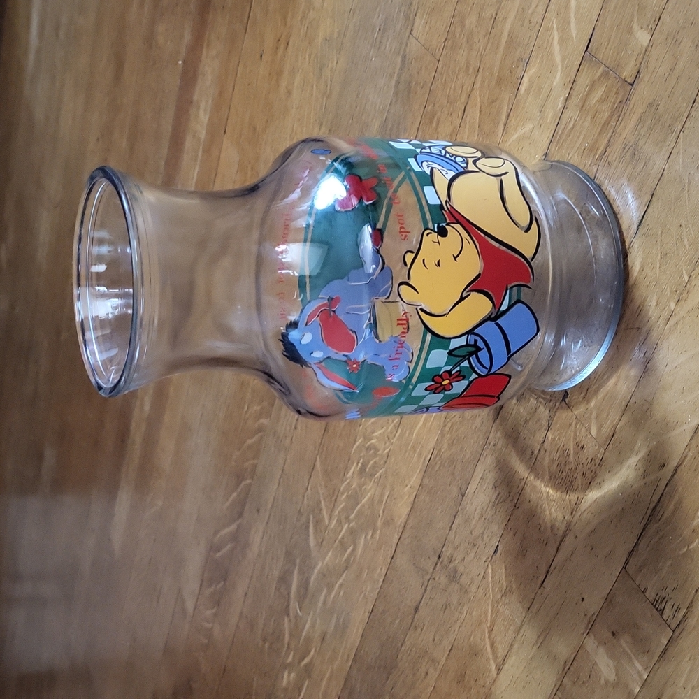 Vintage Anchor Hocking Disney Winnie the Pooh and Eeyore Juice or Milk Jug